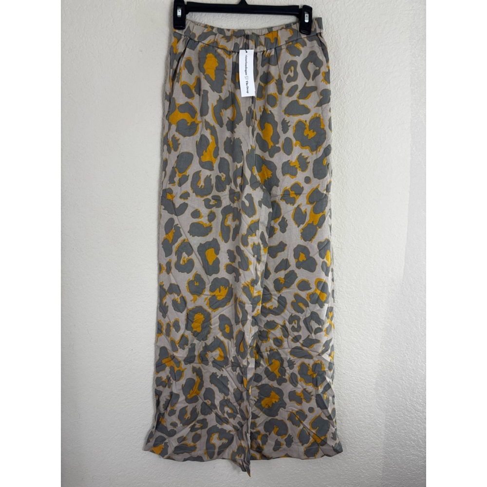 Women's The Drop Pants Size S Beige Animal Print - Picture 1 of 4